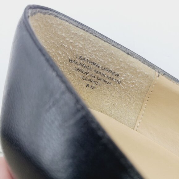 Karen Scott Womens Size 8 Black Leather Heels 2.5" Pumps W/ Scuffs & Wear - Picture 8 of 10